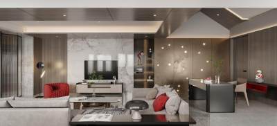 现代客厅3D模型下载